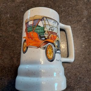 Ford 1908 Model T Mug Stein Cup Beer Coffee  Ceramic Pottery Marked Thea 80